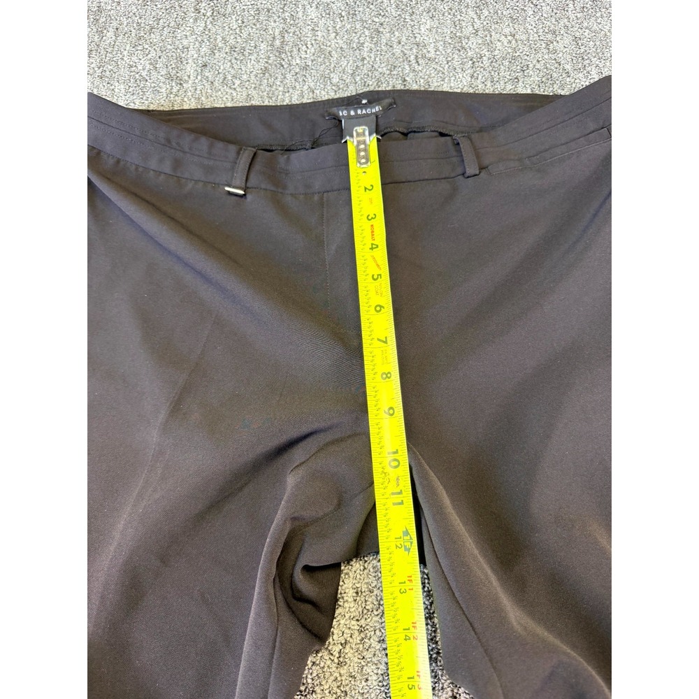 Zac & Rachel Dress Pants Womens 16 Black Stretch Mid Rise Straight Leg Office - Picture 16 of 16